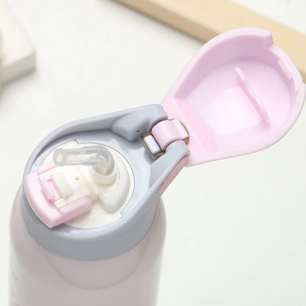 Термос с соломинкой из нержавеющей стали Спортивная изоляционная чашка 450 мл