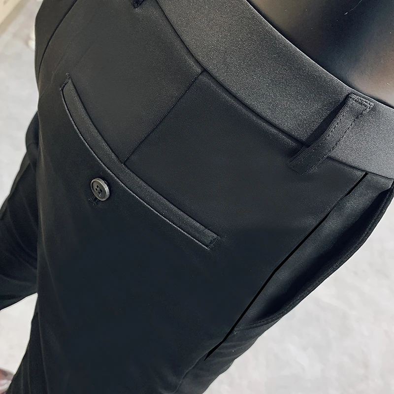 Брюки Pantalones мужские черно-серые Новинка лета 2020 облегающие повседневные брюки