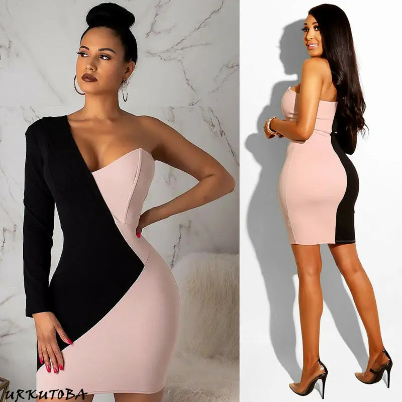 Meihuida женское Бандажное облегающее лоскутное вечернее короткое элегантное мини