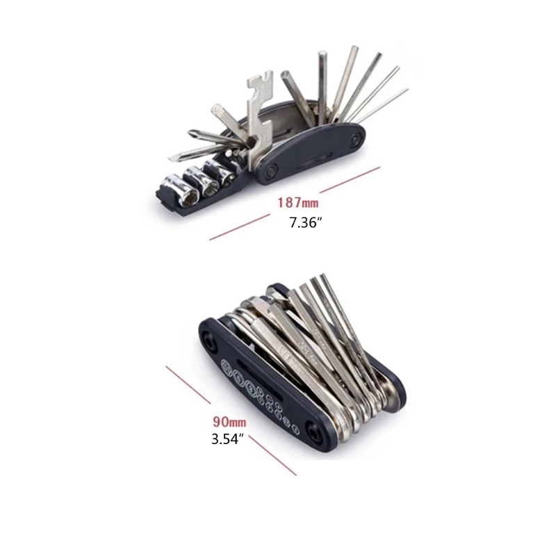 

MOLE 15-in-1 Mountain Bike Fix Tool in Tour Pocket MTB Repair Set Home Camping Allen Wrench Mountain Cycle Motorcycle