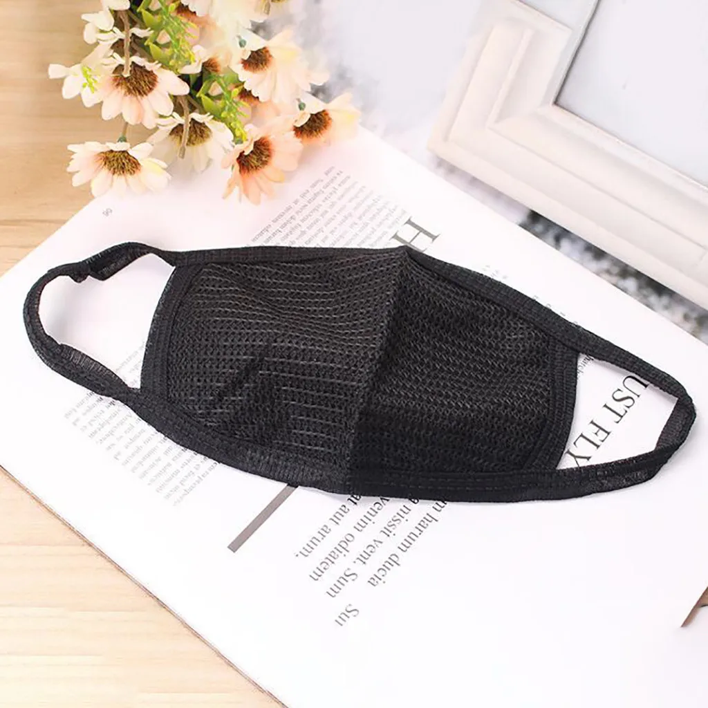 

Fashion 2PC Cycling Bicycley Black Mouth Mask Unisex Cotton Face Mask Anime Mask Soft Face Mask Breathable Masks Care Reusable