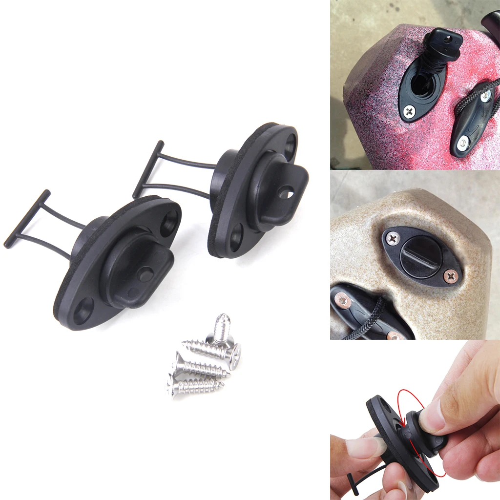 Универсальная сливная вилка MagiDeal с винтами для байдарки лодки черного