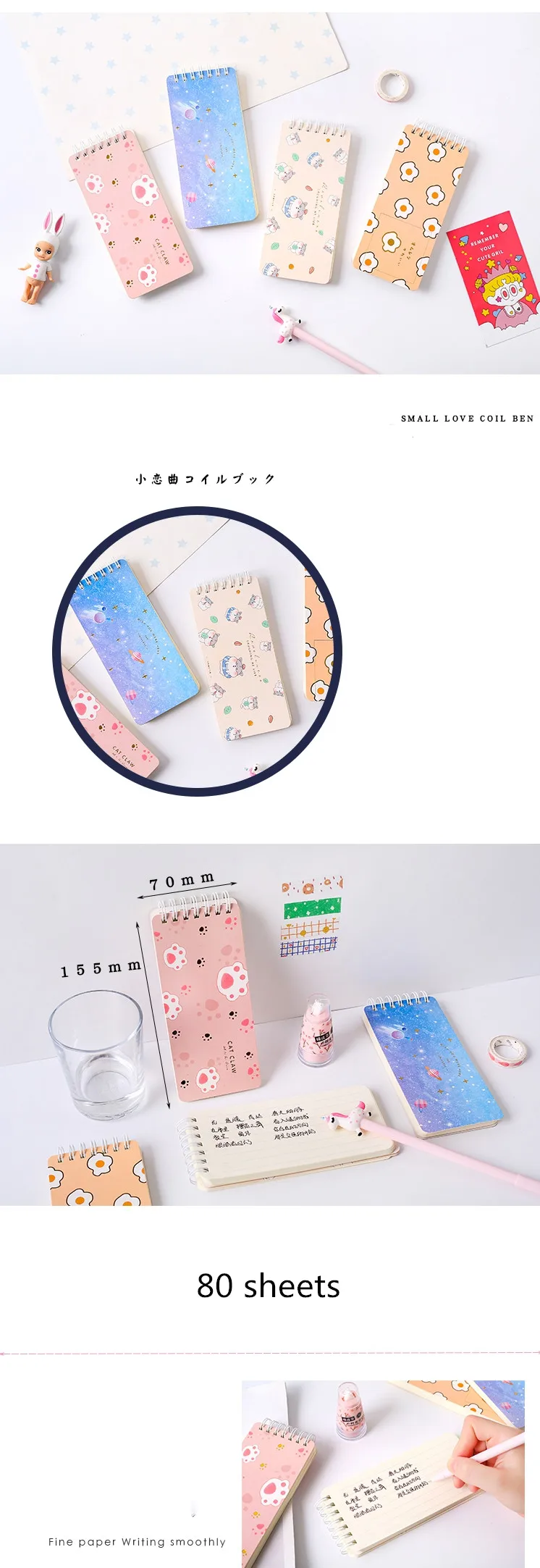 Новое поступление Kawaii Карманный 15 см линейный Блокнот записная книжка планировщик ЖК-доска для записей Reciting Book Escolar Papelaria школьные канцелярские принадлежности