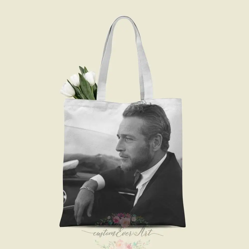 

Paul Newman tote bag custom canvas tote bags for women for teacher Birthday Bags Gift Bag personalized gifts