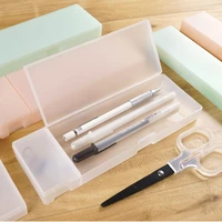 frosted translucent pencil case non toxic simple hard plastic pen box kids school stationery pencilcase pencils cases gift