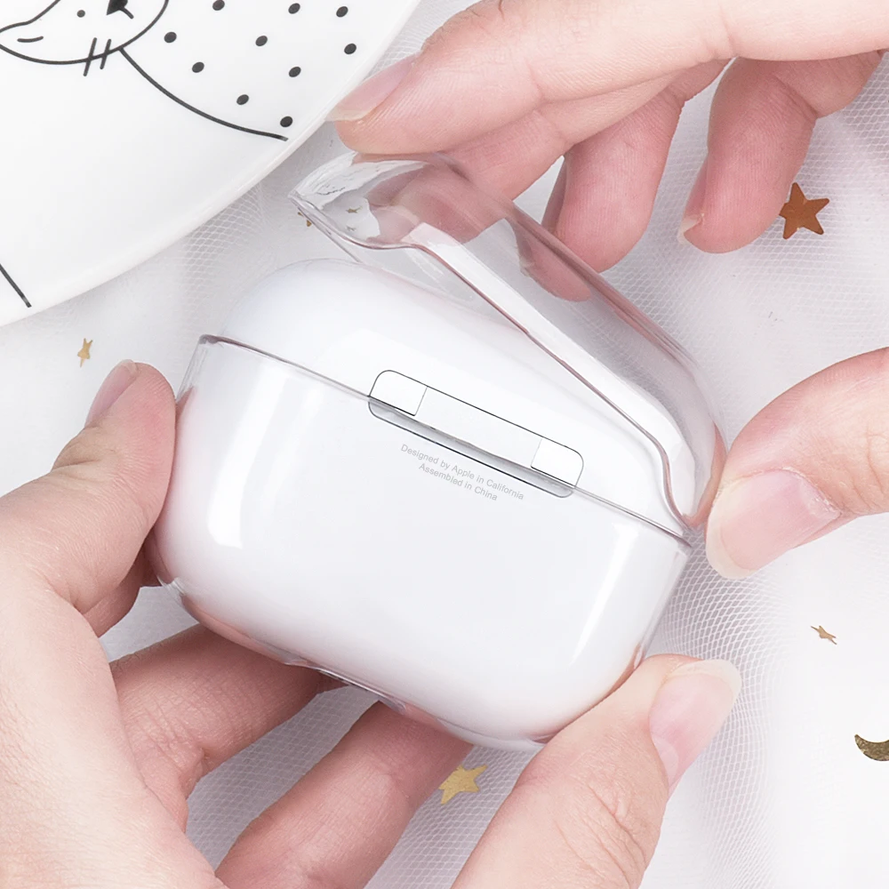 Прозрачный беспроводной чехол для зарядки наушников для Apple AirPods 1 2 3 Жесткий ПК Bluetooth коробка гарнитура прозрачный защитный чехол