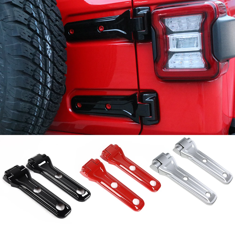

Spare Tire Tailgate Door Hinge Frame Trim Protect Cover Rear Door Hinge Cover Sticker Decoration For Jeep Wrangler JL 2018 2019