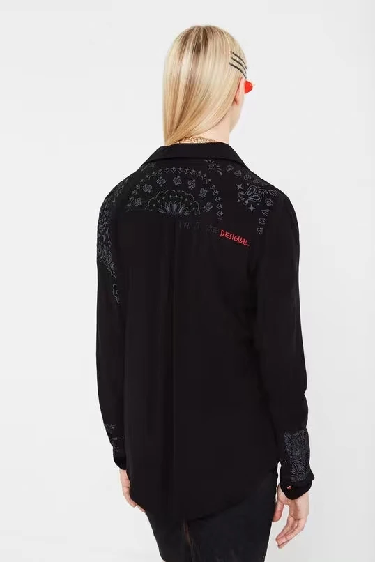 2020 г. испанская Модная брендовая рубашка с вышивкой в форме сердца |