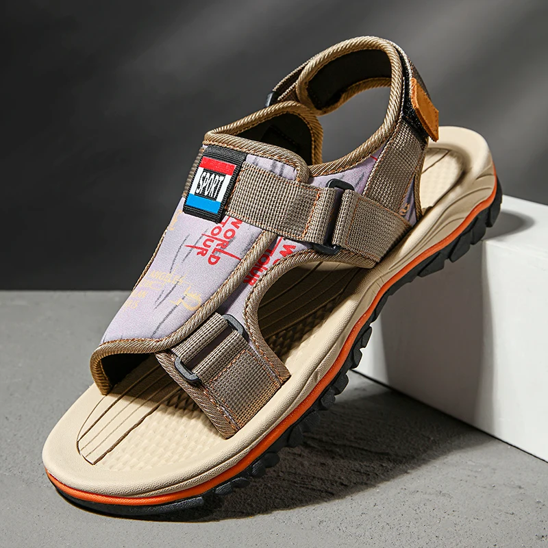 

Genuine Leather Men Sandals Summer Men Beach Sandalias Man Fashion Slippers Outdoor Casual Sneakers Light Zapatillas Hombre