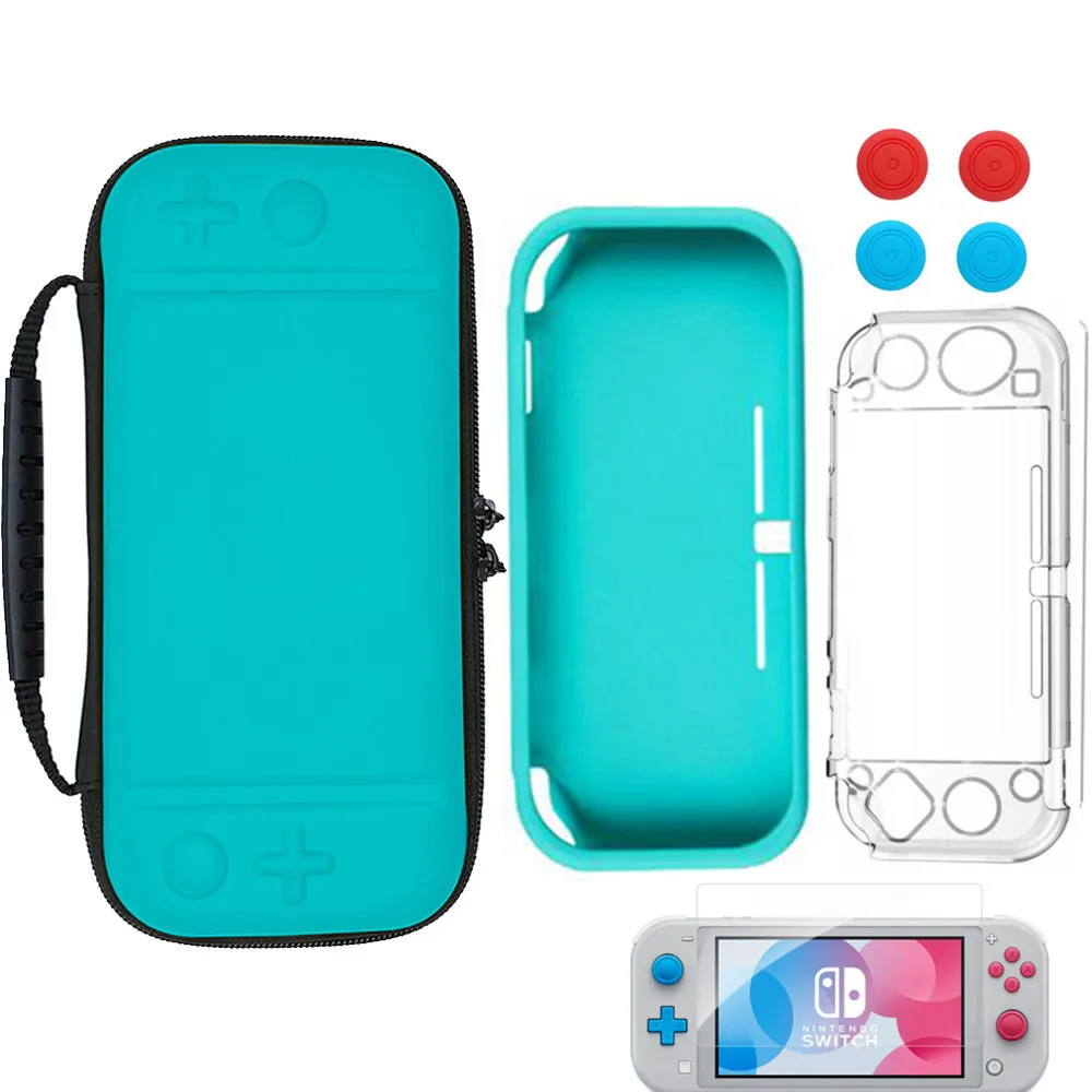 

6 в 1, Новый чехол для Nintendo Switch Lite, Защитная сумка для хранения, стеклянная пленка для консоли Switch Lite, чехол для переноски s