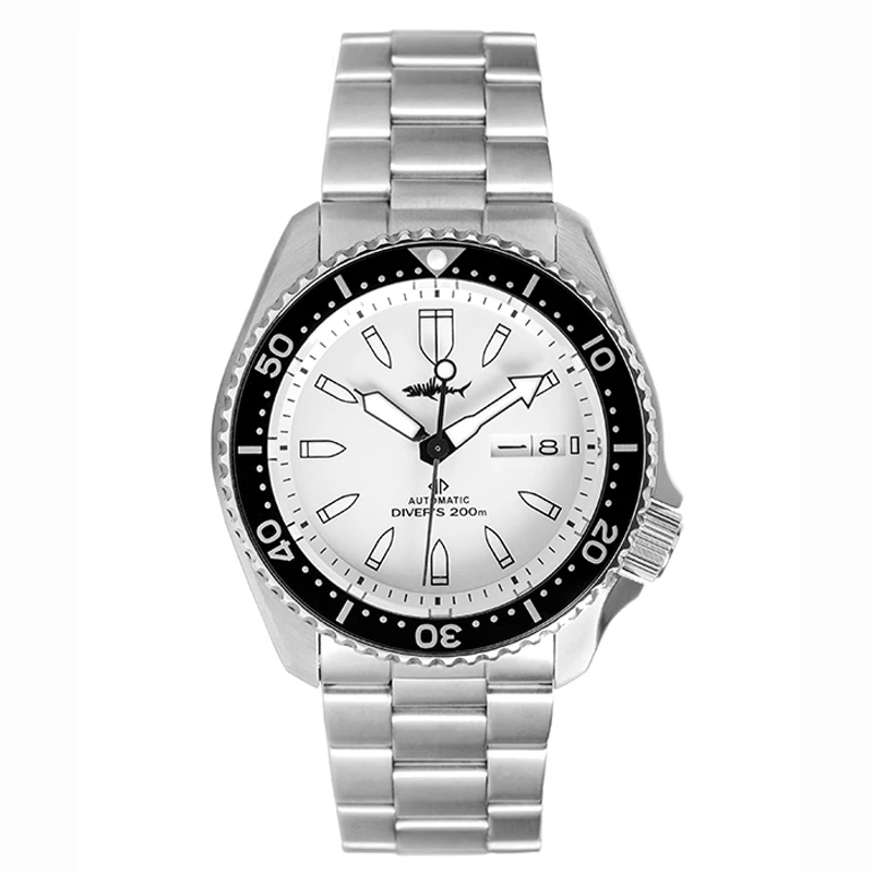 

HEIMDALLR Men's Diving Watch Sapphire White Dial Luminous Marks 200M Water Resistance NH36A Automatic Movement Mechanical Watch