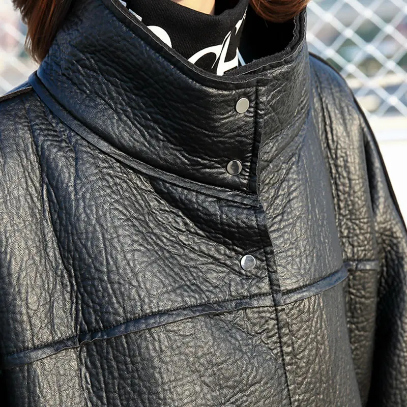 XITAO Плюс Размер блесток искусственная кожа Женская мода Новинка 2019 осень