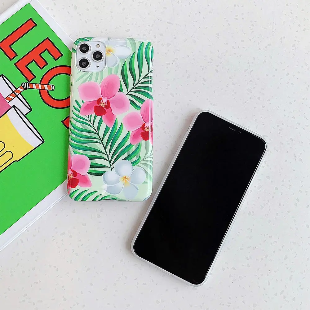 KISSCASE чехол с мрамором для samsung A50 A70 S7 S8 S9 S10 Plus цветком из ТПУ телефона задняя
