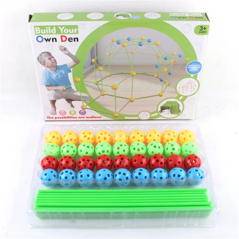 Детский конструктор форт замки туннели палатки набор блоков сделай сам 3D магиция