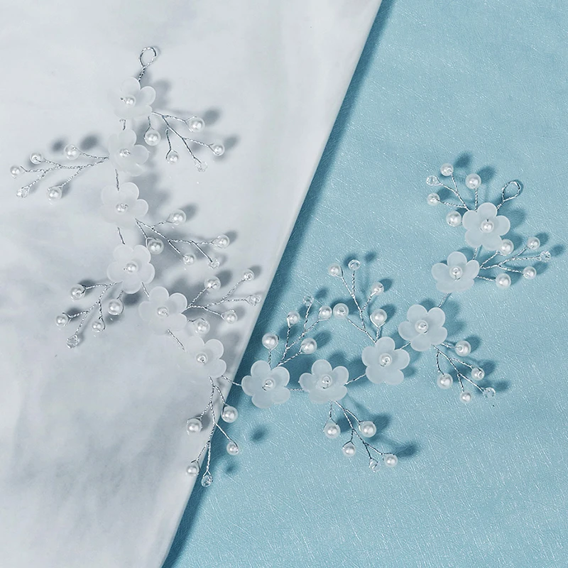 Женские ободки с жемчугом QYY Серебристые свадебные аксессуары для волос вечерние