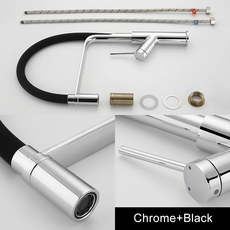 Высококачественные бронзовые смесители для кухни MOLI выдвижной