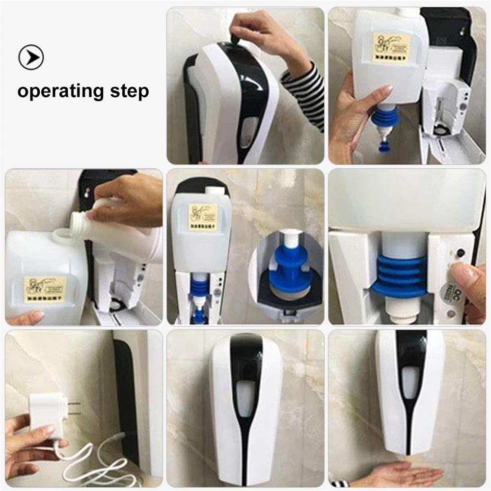 

Soap Dispenser Wall-Mount Automatic Foam 1000ml Soap Dispenser Sensor Hand Clean Disposable Induction Hand Disinfection Machine
