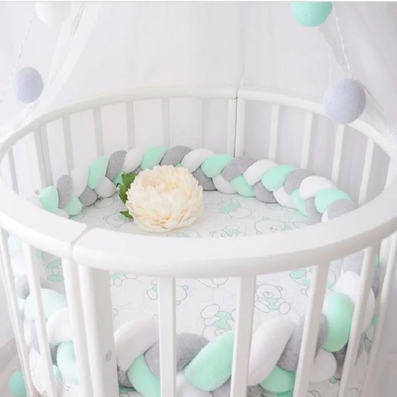 IMBABY 2M/3m Nodic узел для новорожденных бампер кроватки боковая длинная узелковая коса