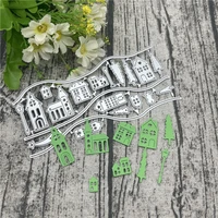 christmas house xmas tree metal cutting dies for diy scrapbooking album embossing paper cards decorative crafts