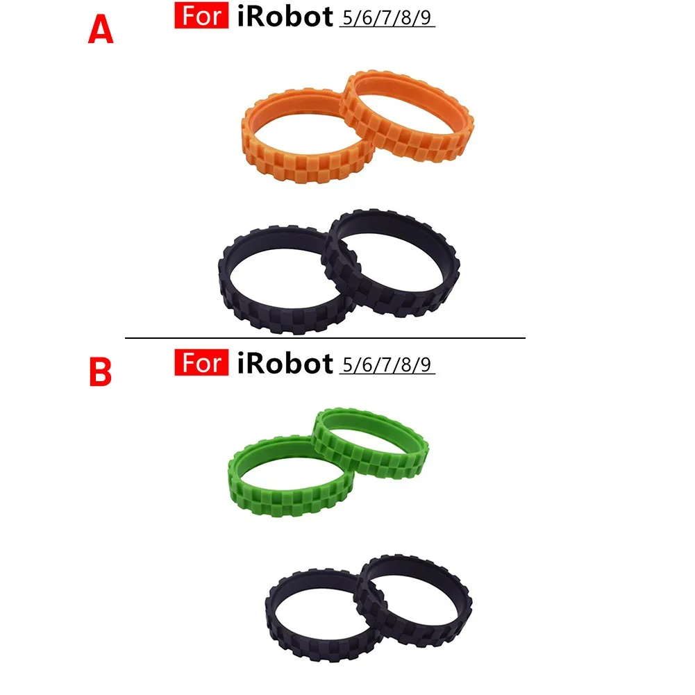 4X шины для IROBOT ROOMBA 500600700800900 I7 E5 S9 Нескользящие колеса Запчасти бытовой уборки