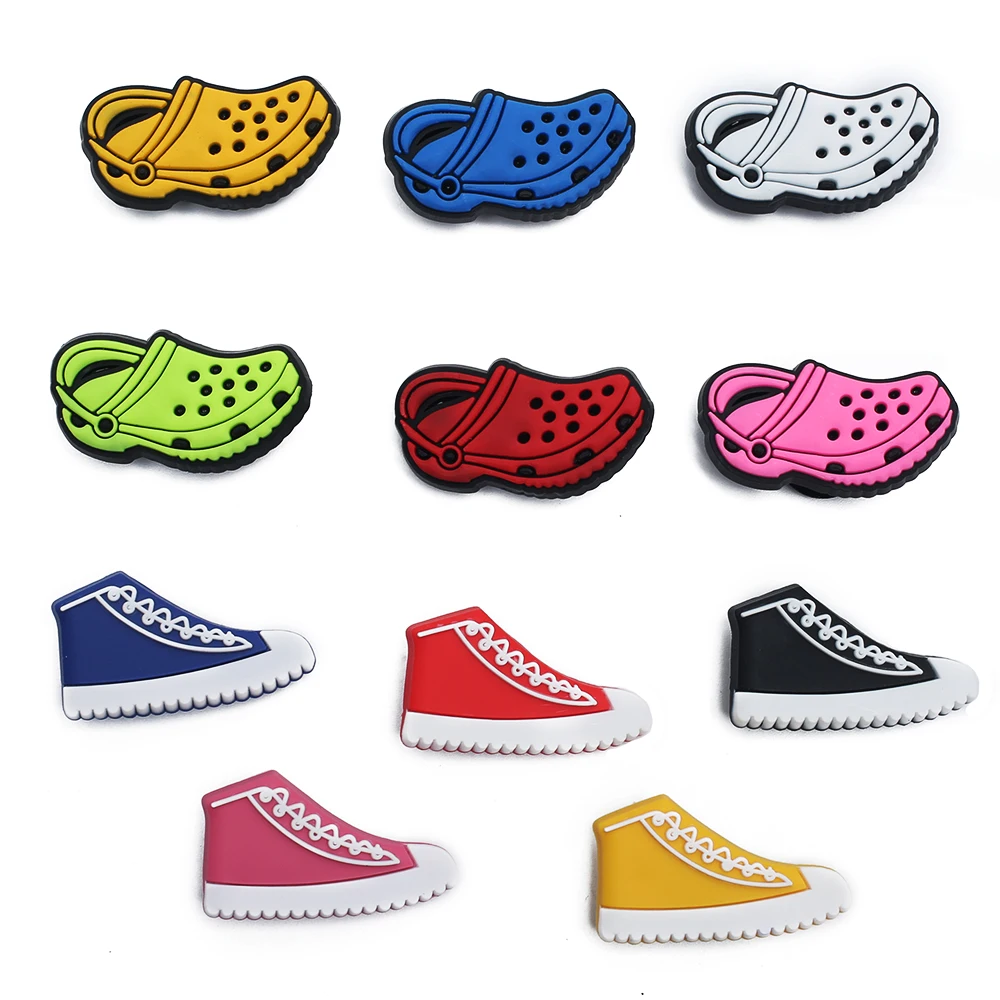 

1PCS New Arrival Cartoon Shoes Charms Hole Slipper Icon Accessories For DIY Graden Shoe Cute Croc Buckles Kids Party Gifts