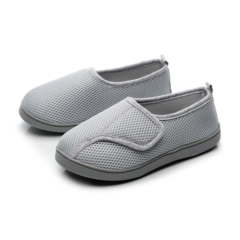 

Туфли для дома нескользящие для мужчин и женщин, мягкая дышащая обувь для диабетиков, тапочки для беременных, регулируемая повседневная обу...