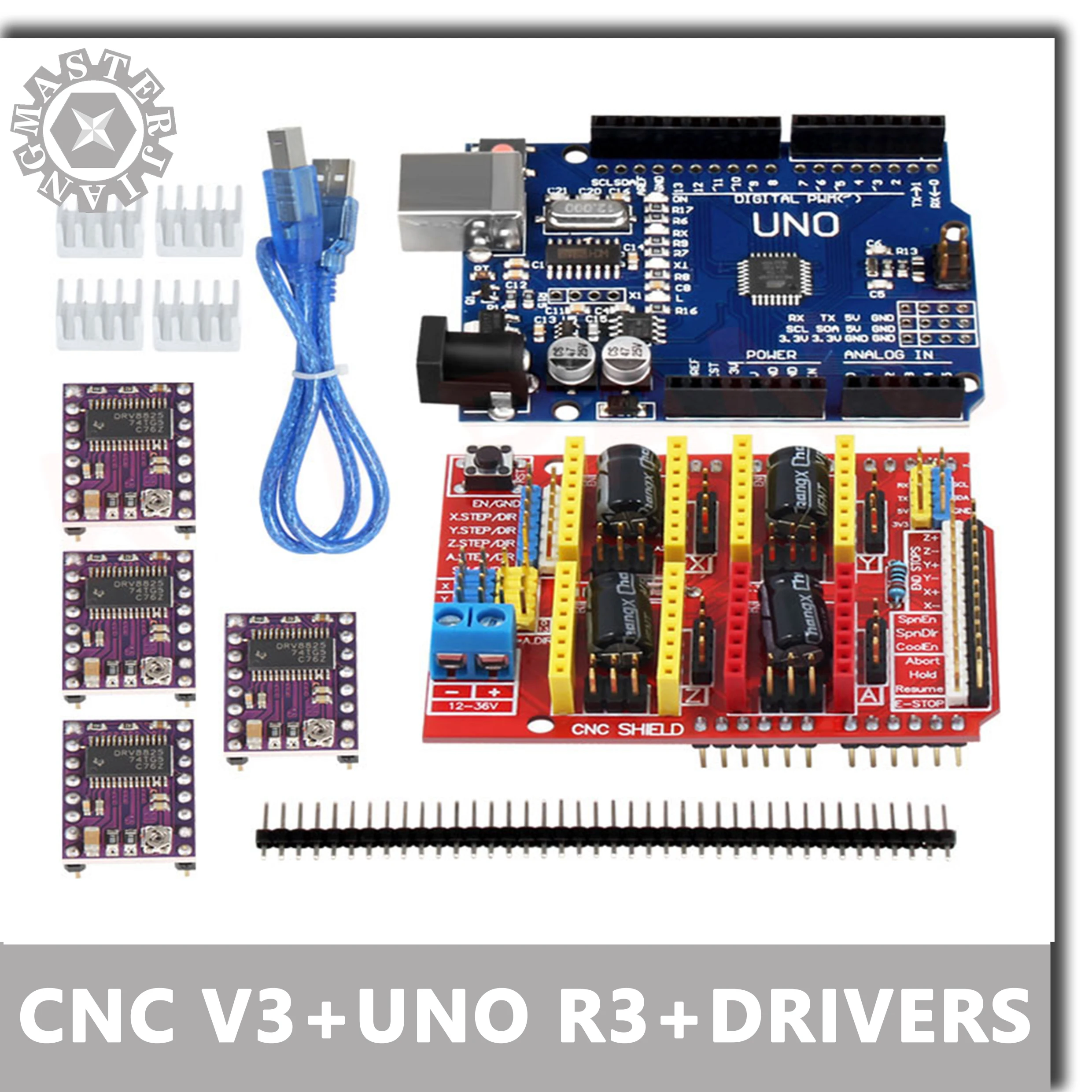 Профессиональный комплект для 3D принтера с ЧПУ плата UNO R3 + драйверы двигателя