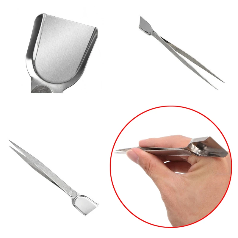 

Professional Tweezers with Scoops Shovels for Gem Diamond Beads Slotted Gemstone Spatula Diamond Clip Jewelry Tools