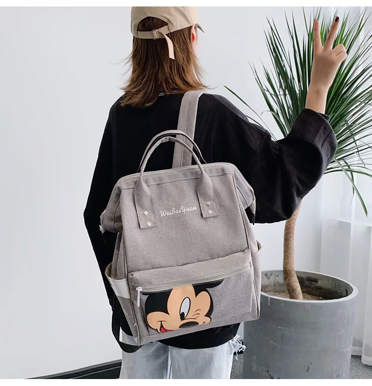 Disney Микки Маус рюкзак женский модный рюкзак кампус дорожная сумка Большая вместительная сумка школьная Студенческая сумка