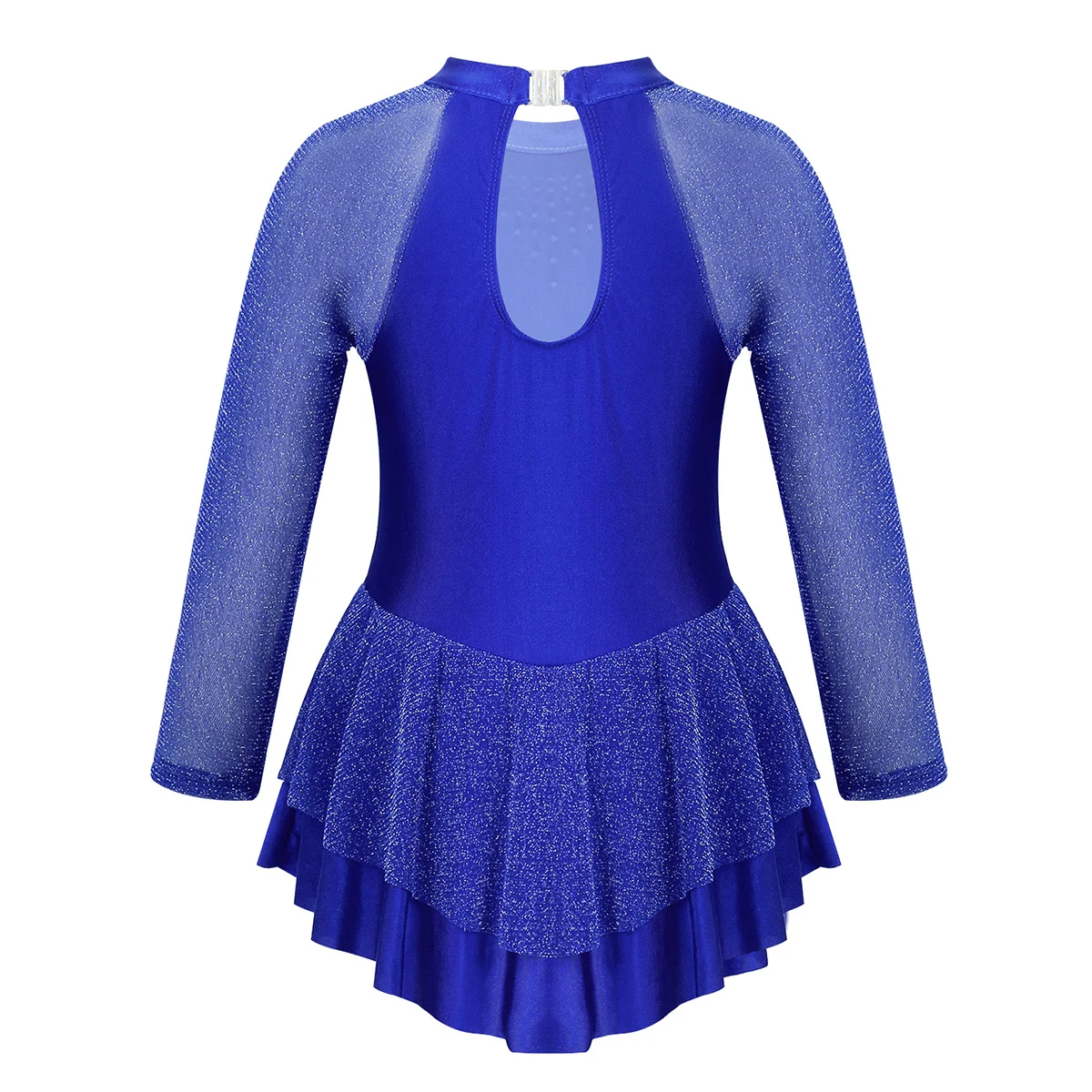 ChicTry Дети Подростки блестящие стразы с длинными рукавами гимнастика трико для