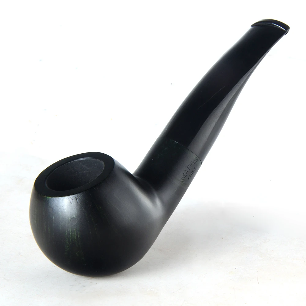 Бриар трубы табака курительная труба гладкая отделка 9 мм фильтр изогнутая
