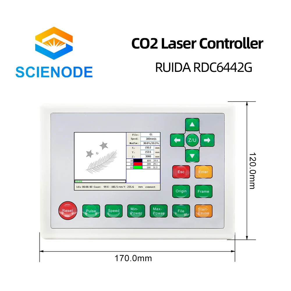 

Лазерный контроллер Scienode Ruida RDC6442G CO2, лазерная панель управления картой для CO2 лазерных гравировальных станков, качество