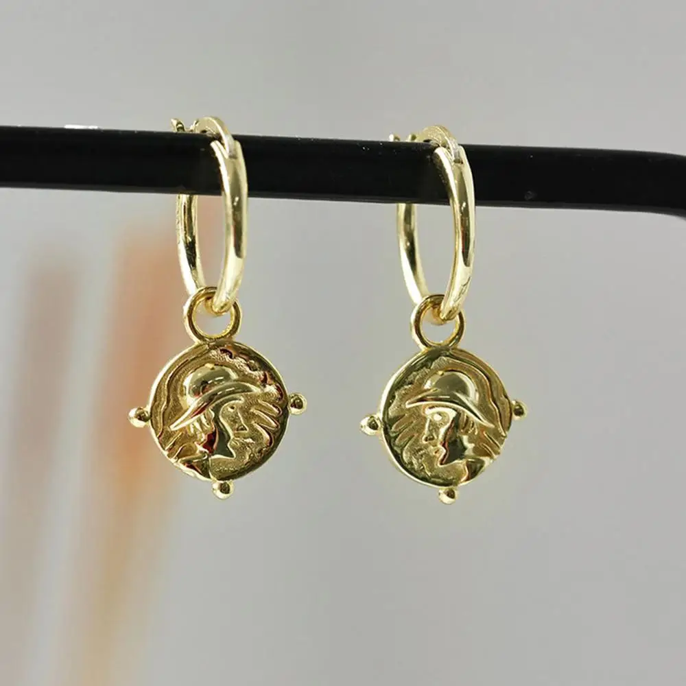 

E Jewelry 925 Sterling Silver Golden Earring for Women Party Elegant Fine Design Jewelry Gifts New 2020