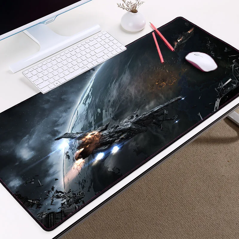 Коврик для мыши большого размера большой Настольный коврик Eve Online Space Sci fi игровые