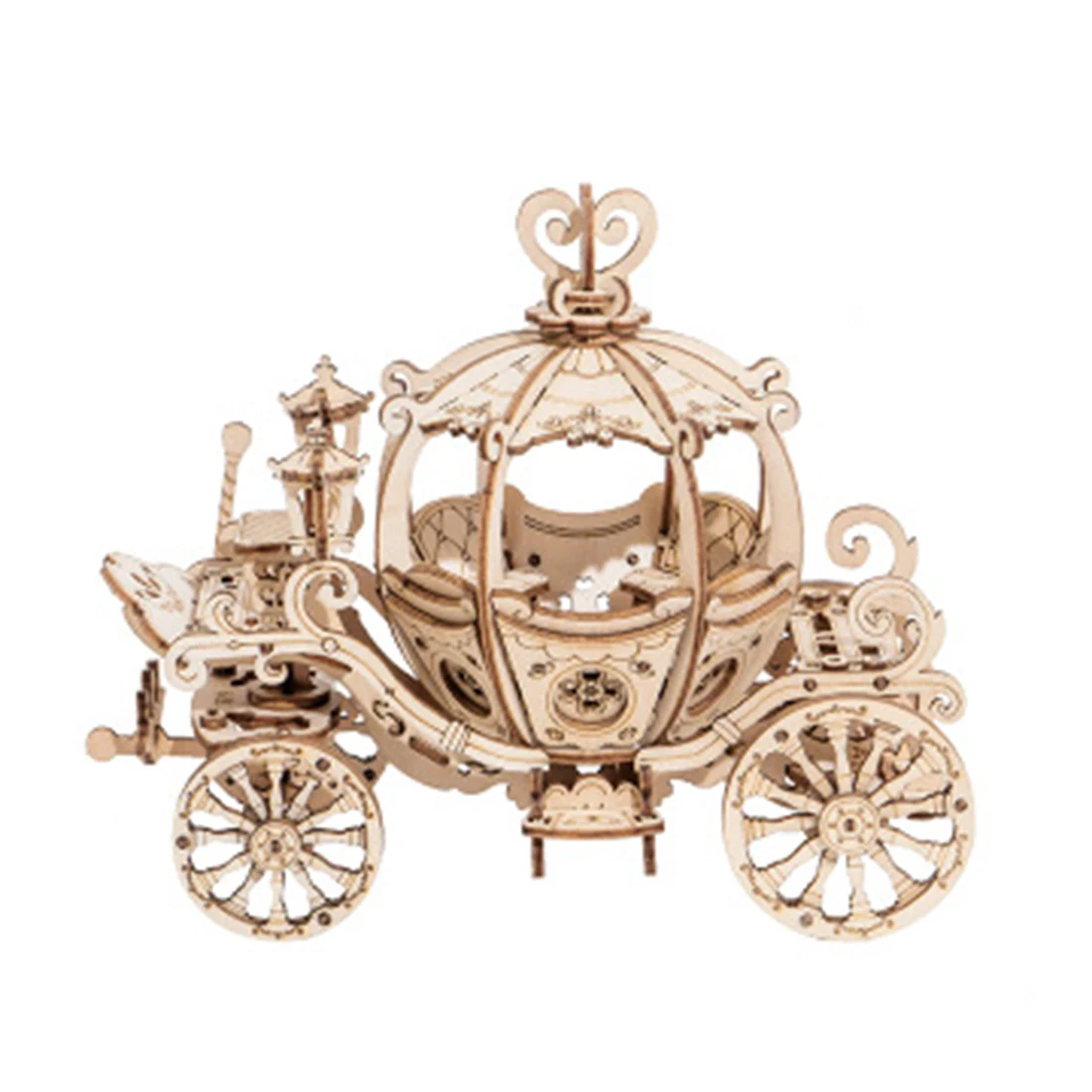 

Деревянная 3D-головоломка «сделай сам», тыква, тележка/воздушный шар/воздушный корабль/фонограф, модель механической передачи, сборка, обуча...