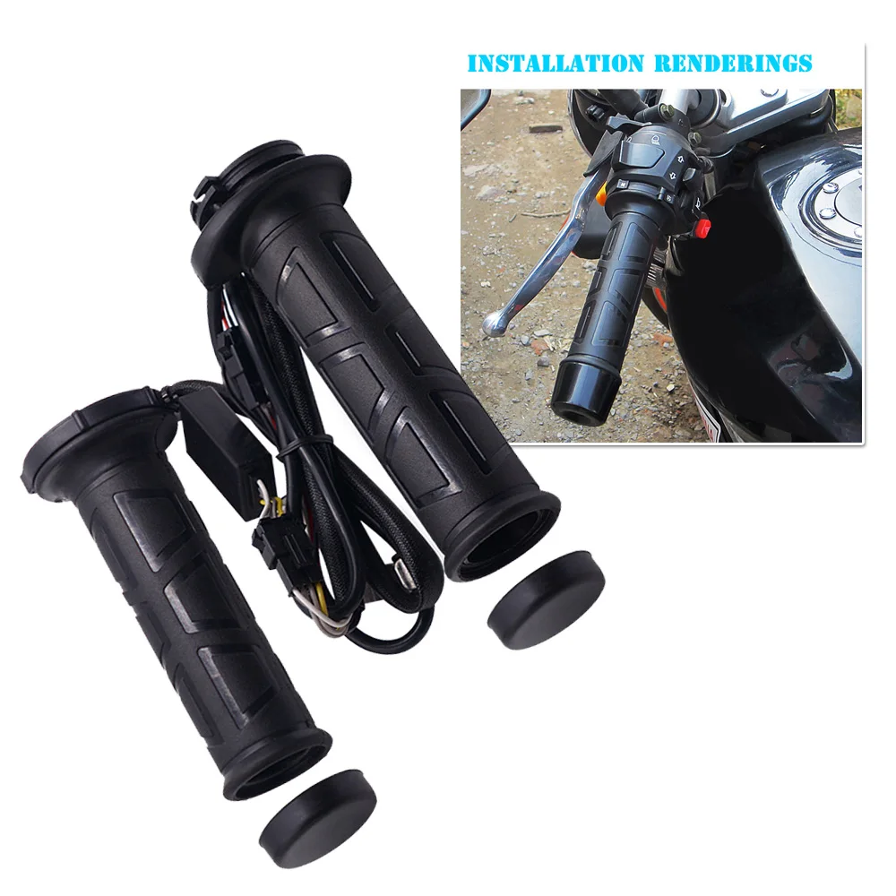 1 пара 12V мотоциклов Подогрев ручка многоскоростной Регулируемый нагревательный