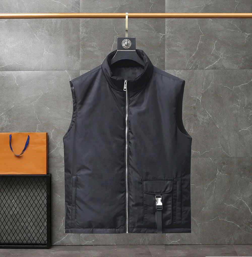 

Новинка Зима 2021, мужской деловой Повседневный ветрозащитный водонепроницаемый теплый пуховой жилет высокого качества