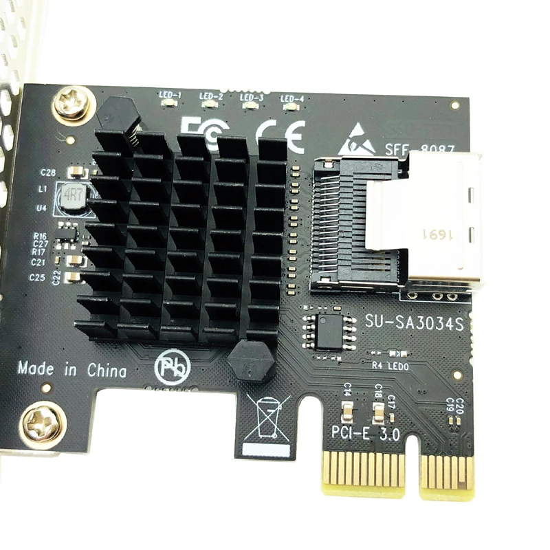 Плата расширения Mini SAS SFF-8087 4 port SATA 3 III 0 к PCI e PCIe контроллер PCI-e SFF 8087 SFF8087 SATA3 адаптер