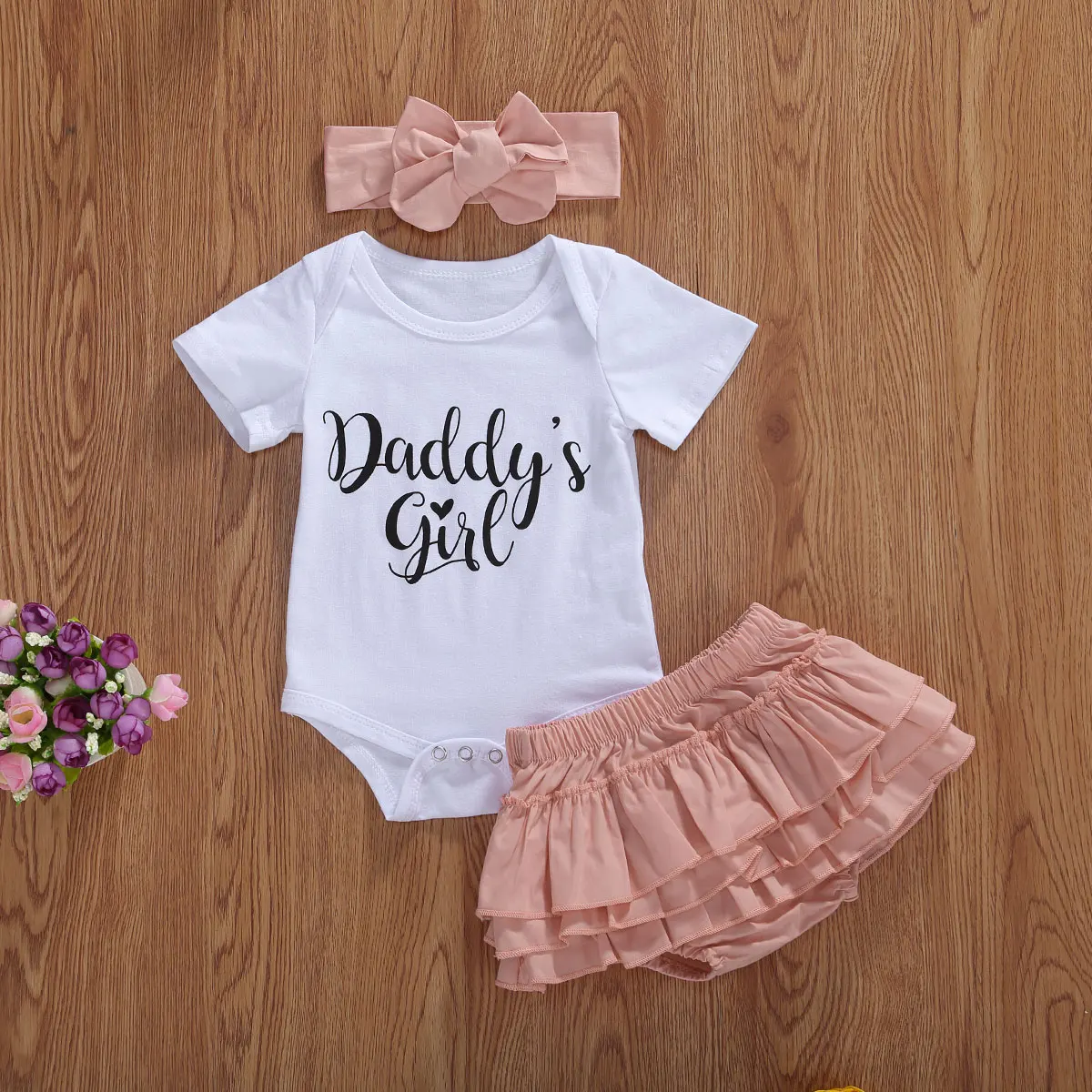 

New 3 Baby girl letter skirt and Headband andshort
