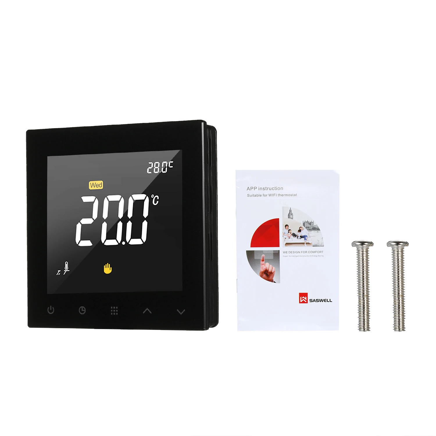 Умный термостат для теплого пола программируемый с сенсорным экраном |