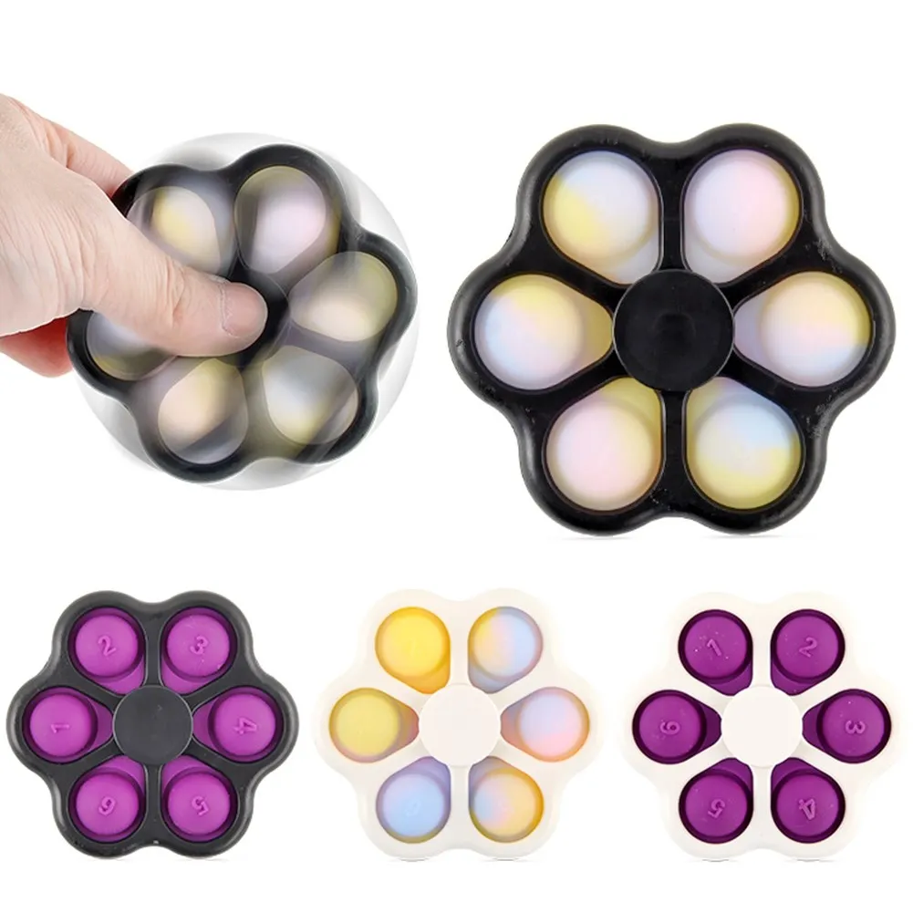 

Baby Simple Dimple Fidget Toy Flower Push Bubble Sensory Toy Children Board Game Fingertip Toys for Kids Adult Antistress Toys