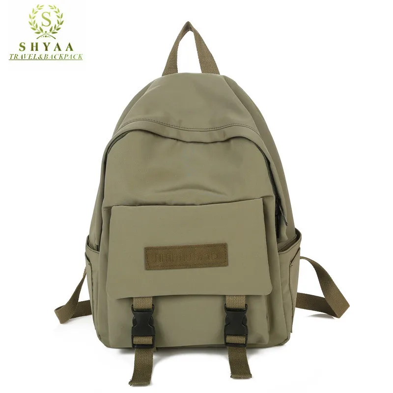 SHYAA Backpack Women Backpack Fashion Women Shoulder Bag Solid Color School Bag for Teenage Girl Children Backpacks Travel Bag