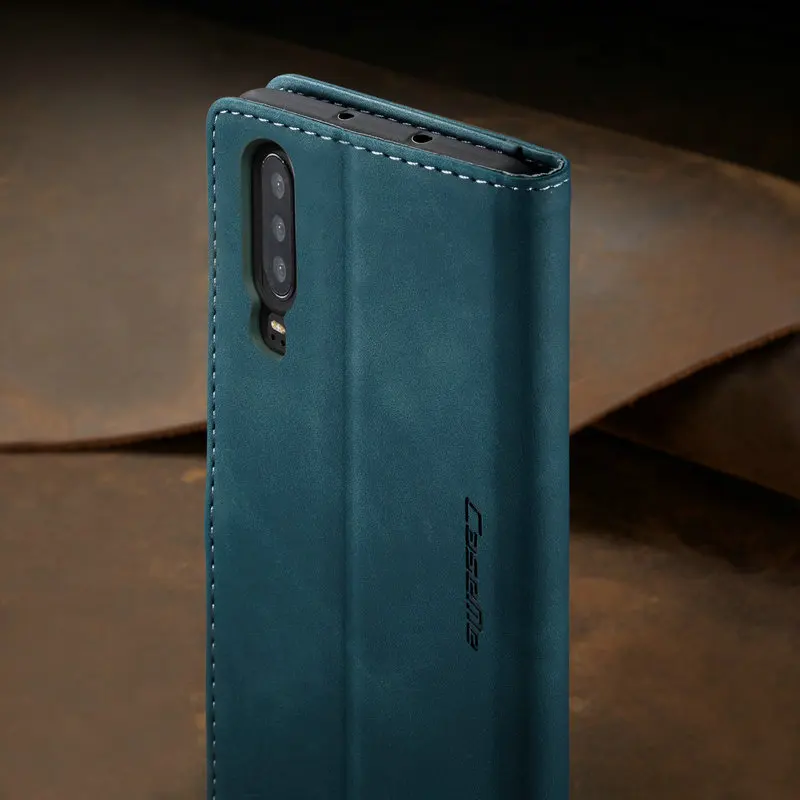 CaseMe ретро кожаный чехол для huawei P30 lite роскошный Магнитный чехол-подставка с откидной крышкой для huawei P Smart/ P20 lite чехол для телефона