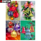 Алмазная 5d картина HOMFUN Рождественская елка, вышивка крестиком, квадратная, круглая, ручная работа, стразы