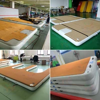 4x2x02m Leisure time Drop Stitch DWF water mat air island deck raft Inflatable platform yacht floating jet ski pontoon dock