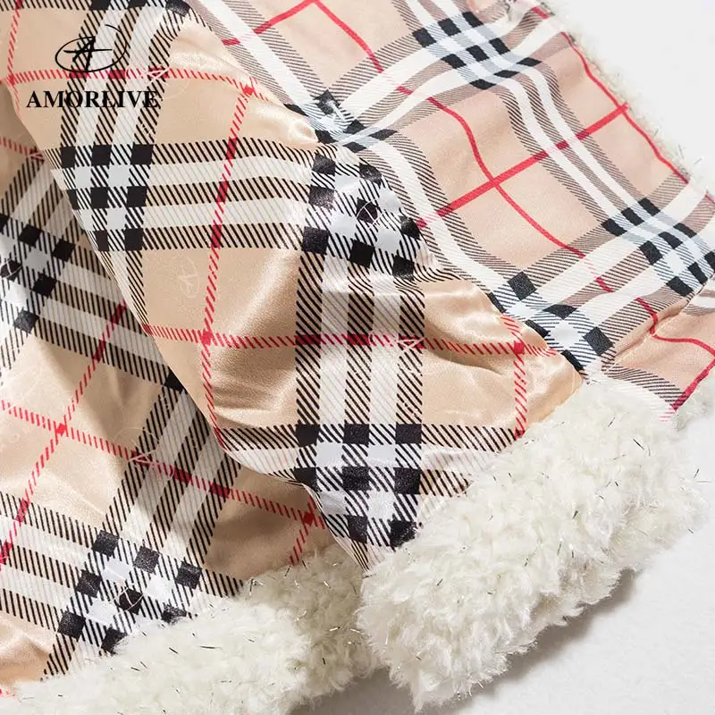 Женская шерстяная куртка AMOR LIVE Зимняя Толстая теплая элегантное двубортное