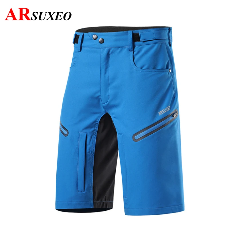 

ARSUXEO Men's Cycling Shorts Loose Fit MTB Mountain Bike Shorts Outdoor Sports Hiking Downhill Riding Bicycle Short Pants 2006