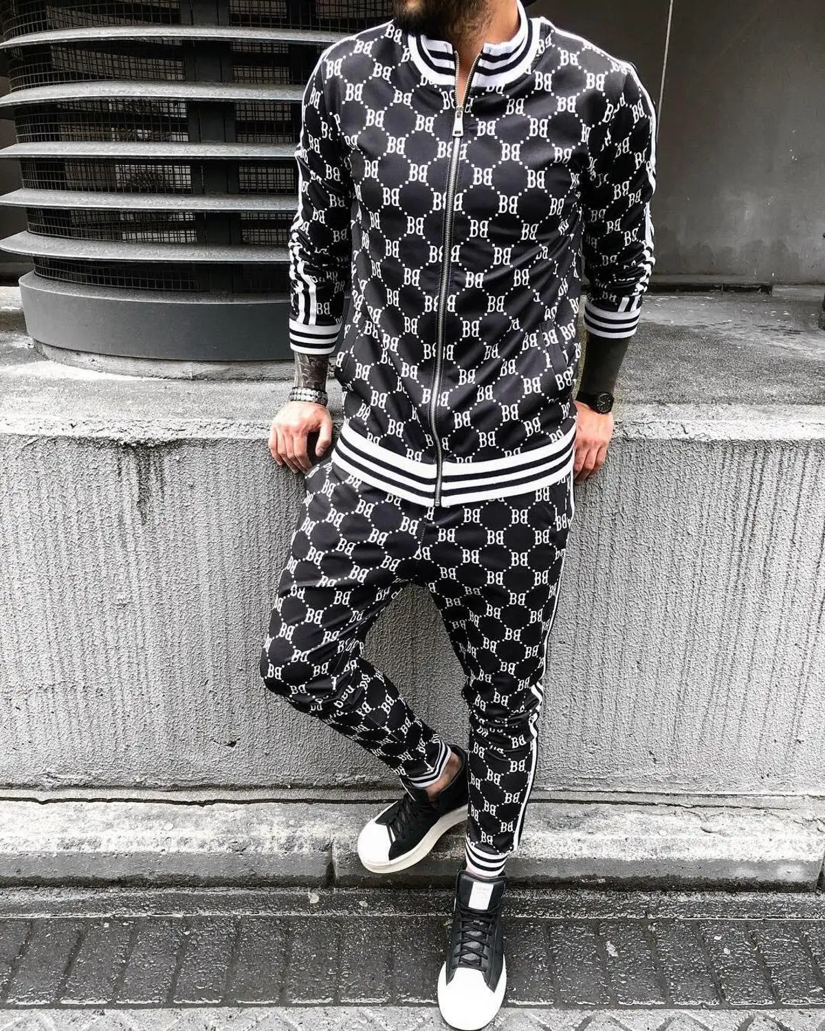 

2020 novo terno esportivo europeu eua tendncia 3d impresso fitness zip moletom com capuz moletom magro casual moda esportiva