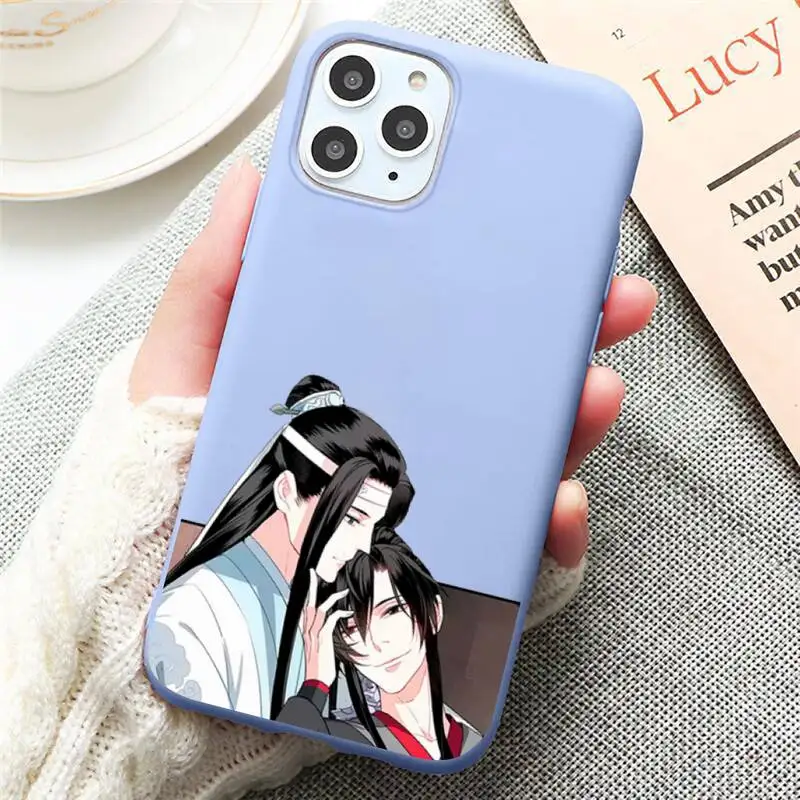 

Mo Dao Zu Shi anime Phone Case Candy Color for iPhone 6 7 8 11 12 s mini pro X XS XR MAX Plus