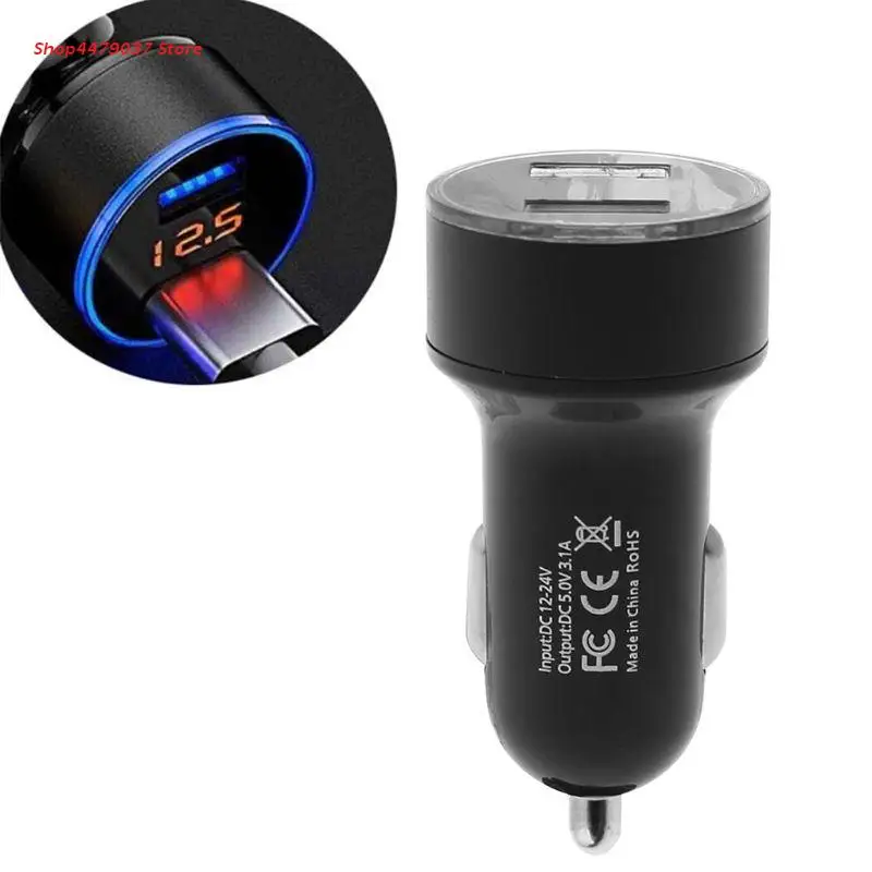 Двойной USB Порты и разъёмы цифровой Красный светодиодный Напряжение ток Дисплей